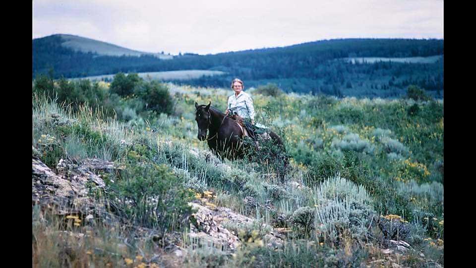 Vintage photo — riding the ridge